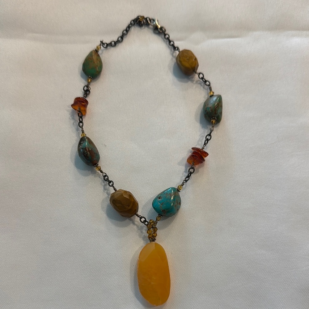 Silpada Elegant Multicolor Beaded Necklace natural stones